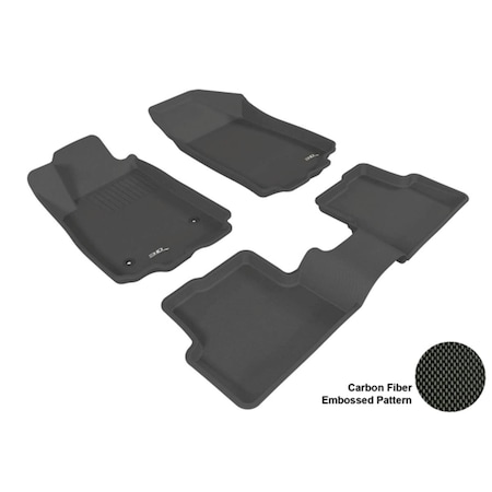 3D Maxpider CHEVROLET SONIC 2012-2014 SDN/HB KAGU BLACK R1 R2 Floor Mat L1CH02901509